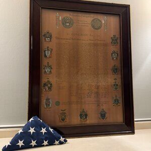 ORIGINAL 1902 Declaration of Independence Lithograph – Vintage